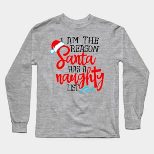 Santa Naughty List Long Sleeve T-Shirt